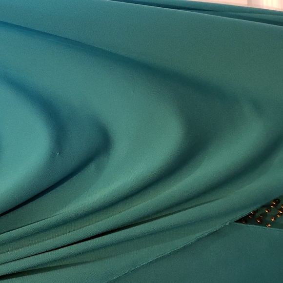 NWT BCBG MAXAZRIA Long Turquoise Dresss - Picture 12 of 12